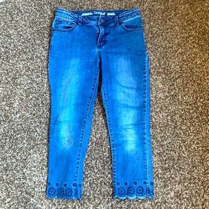 Cat and Jack Blue Jeans With Design at Bottom